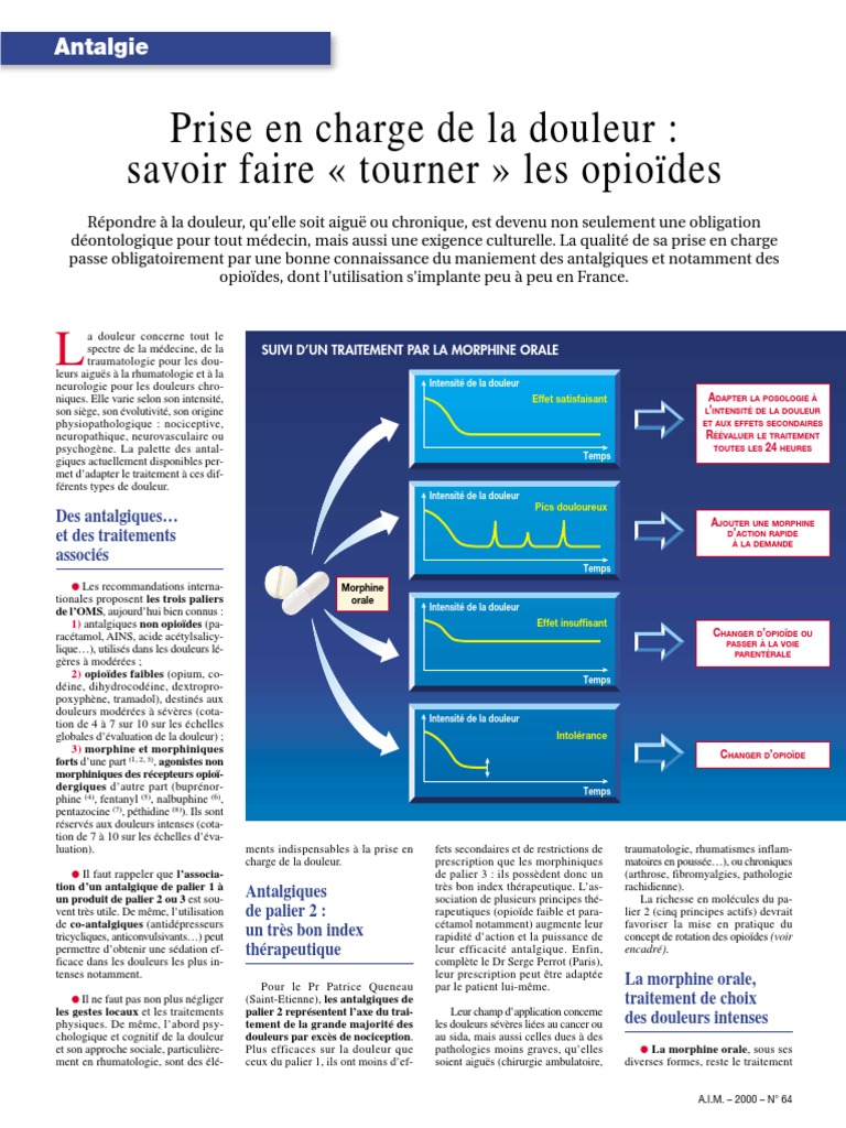 Prise en charge des douleurs intenses | PDF | Antalgique | Morphine