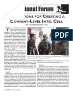 Company Intel Cell (Infantry Mag Article)