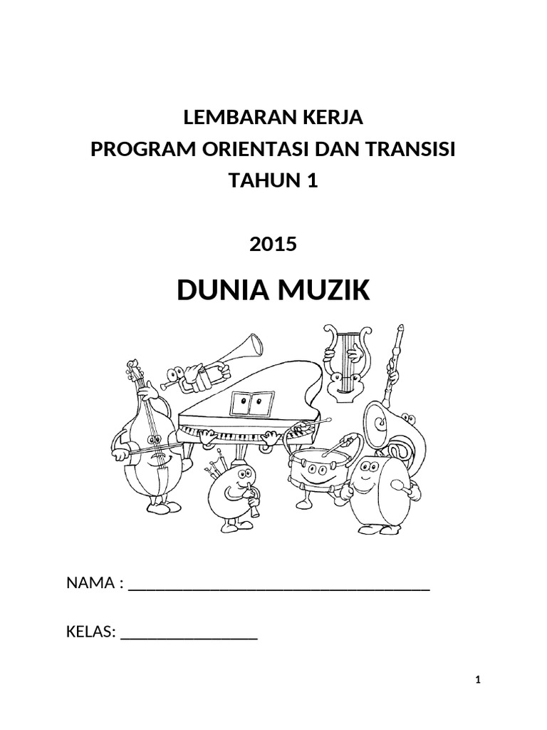Lembaran Kerja Dunia Muzik Tahun 1 Pdf