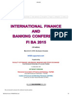 Faculty of Finance, Insurance, Banking and Stock Exchange: INFER Supported Event