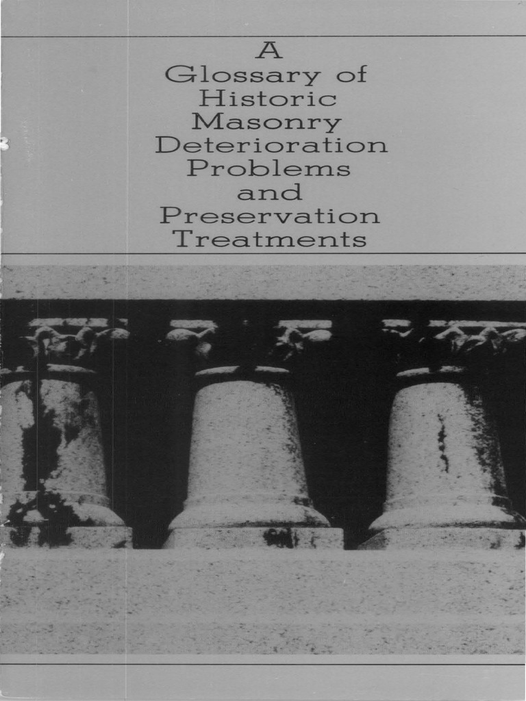 Glossary of Historic Masonry Deterioration 1984 | PDF | Social Science