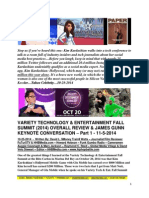 Variety Technology & Entertainment Fall Summit 2014  Overall Review & James Gunn Keynote Conversation - Part I - FuTurXTV & HHBMedia.com - 10-25-2014.pdf