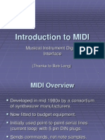 Introduction to MIDI Musical Instrument Digital Interface