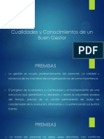 Cualidades y Conocimientos de Un Gestor