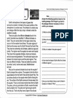 World Climates General- Reading Comprehension