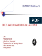 Fitoplankton Dan Produktivitas Di Laut