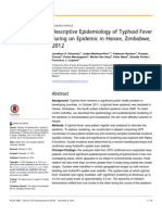 Descriptive Epidemiology of Typhoid Fever During An Epidemic in Harare, Zimbabwe, 2012