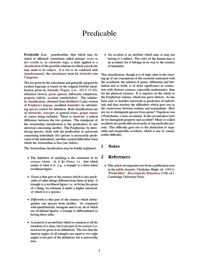Predicable | Download Free PDF | Logic | Reasoning