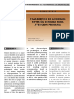 Trastornos de Ansiedad en Atencion Primaria