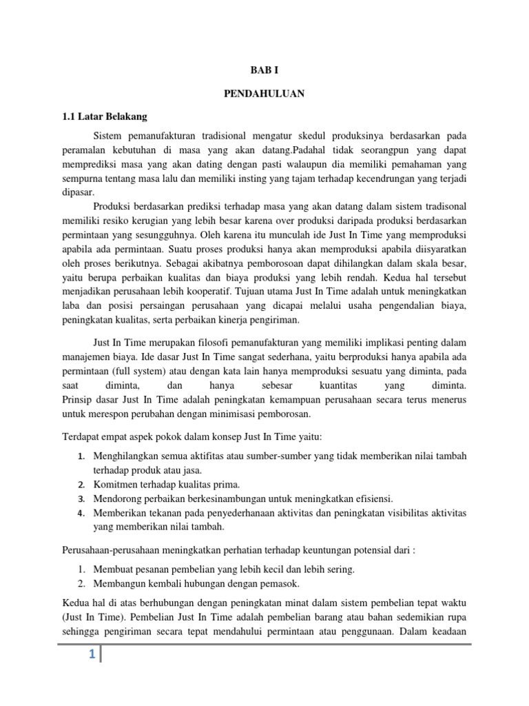 Manfaat dan Prinsip Just In Time | PDF | Bisnis | Komputer