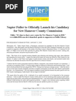 Download Napier Fuller to Officially Launch his Candidacy for New Hanover County Commission by Napier Fuller SN25227947 doc pdf