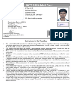 G265 Y30 Admit Card