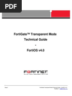 Fortigate Transparent Mode Technical Guide FortiOS 4 0 Version1.2