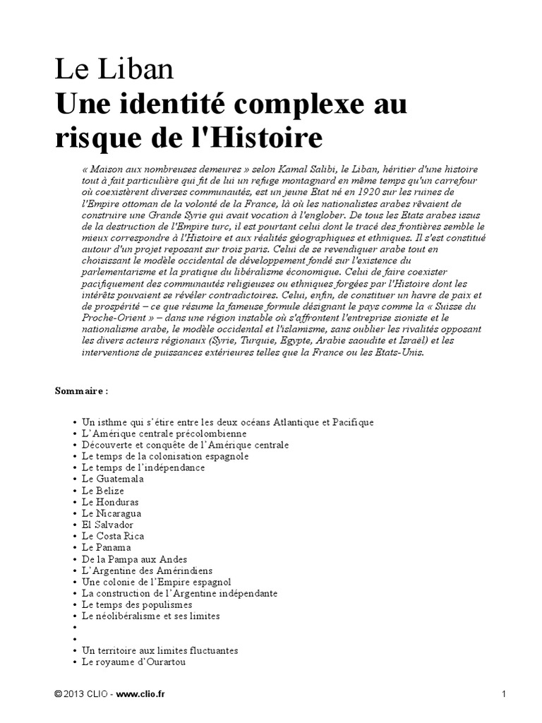 Chronologie Du Liban - 