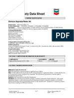 Supreme Motor Oil MSDS