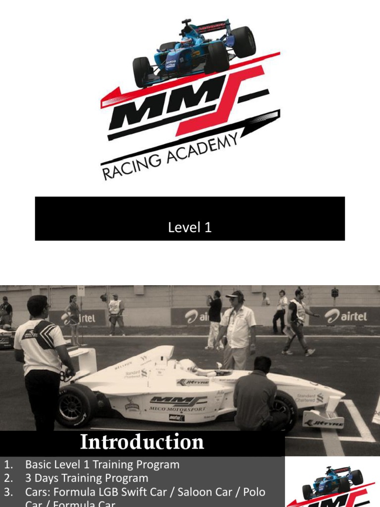 Race Car Training Program Level 1: © 2012 - Meco Motorsports Pvt. LTD | PDF