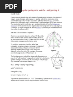 Inscribing A Regular Pentagon in A Circle