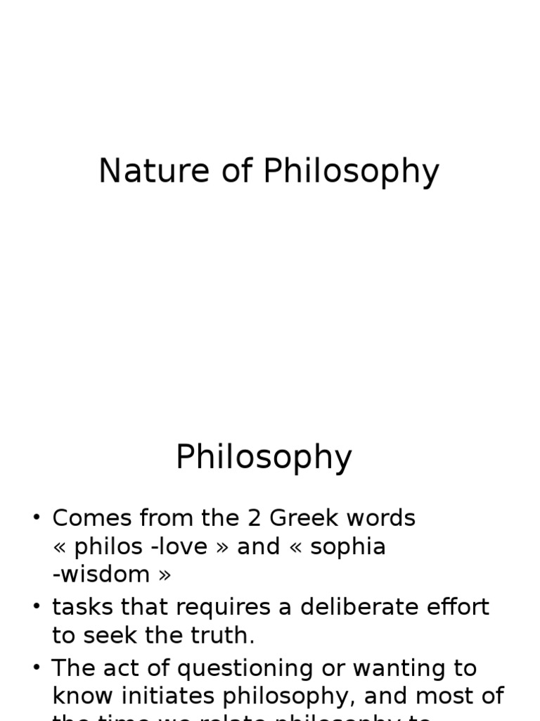 Understanding the Nature of Philosophy | PDF | Epistemology | Faith Healing