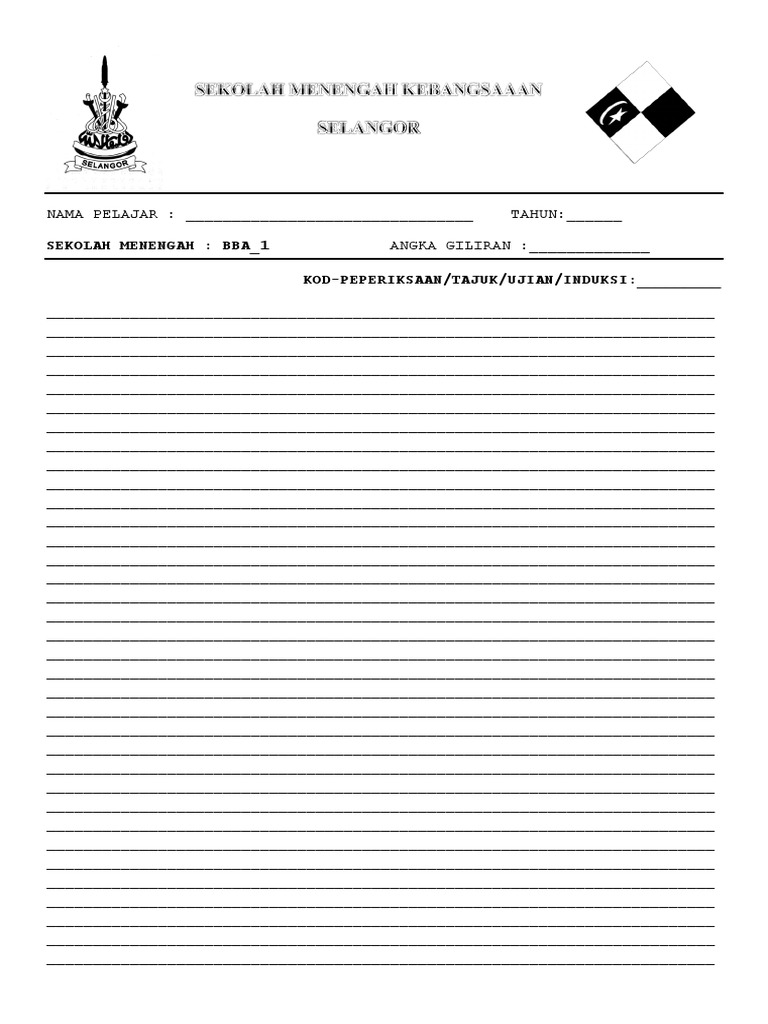 Kertas Kajang Murid