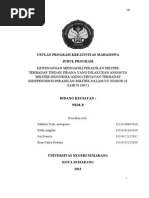 Kedudukan Peradilan Militer Dalam Sistem Hukum Indonesia