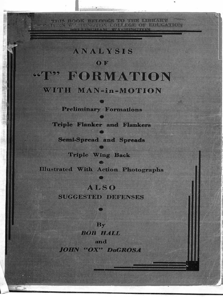Analysis of T Formation With Man-In-Motion | PDF | Quarterback ...