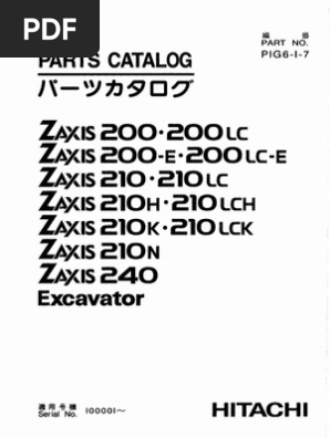 Hitachi Zx200 PartsCatalog | PDF