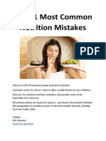 11 Nutrition Mistakes