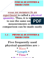 1.4 Physical Quantities & Their Units: What We Measure in An Experiment