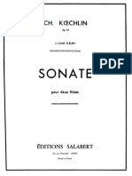 Koechlin Sonate Pour 2 Flutes