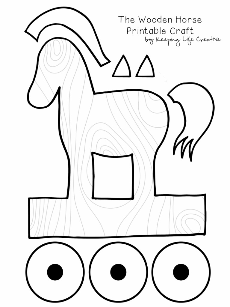 Trojan Horse PrintAble Craft