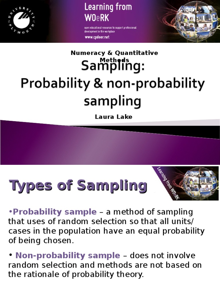 3 Sampling Probability Non Probability Sampling (Statistics