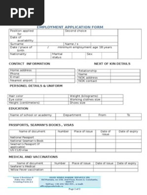GWMS-Employment Application Form