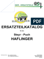 Original Steyr Puch Haflinger Ersatzteilkatalog v2013