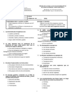 Examen Biologia Acceso Grado Superior Canarias 2011