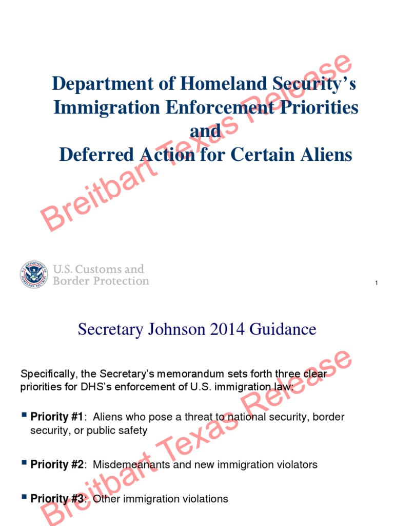 DHS Immigration Enforcement Priorities | PDF | Deferred Action For ...