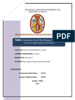 TRABAJO MONOGRAFICO de Contaminación Del Río Huatanay y Su Imagen en La Actividad Turística Del Cusco