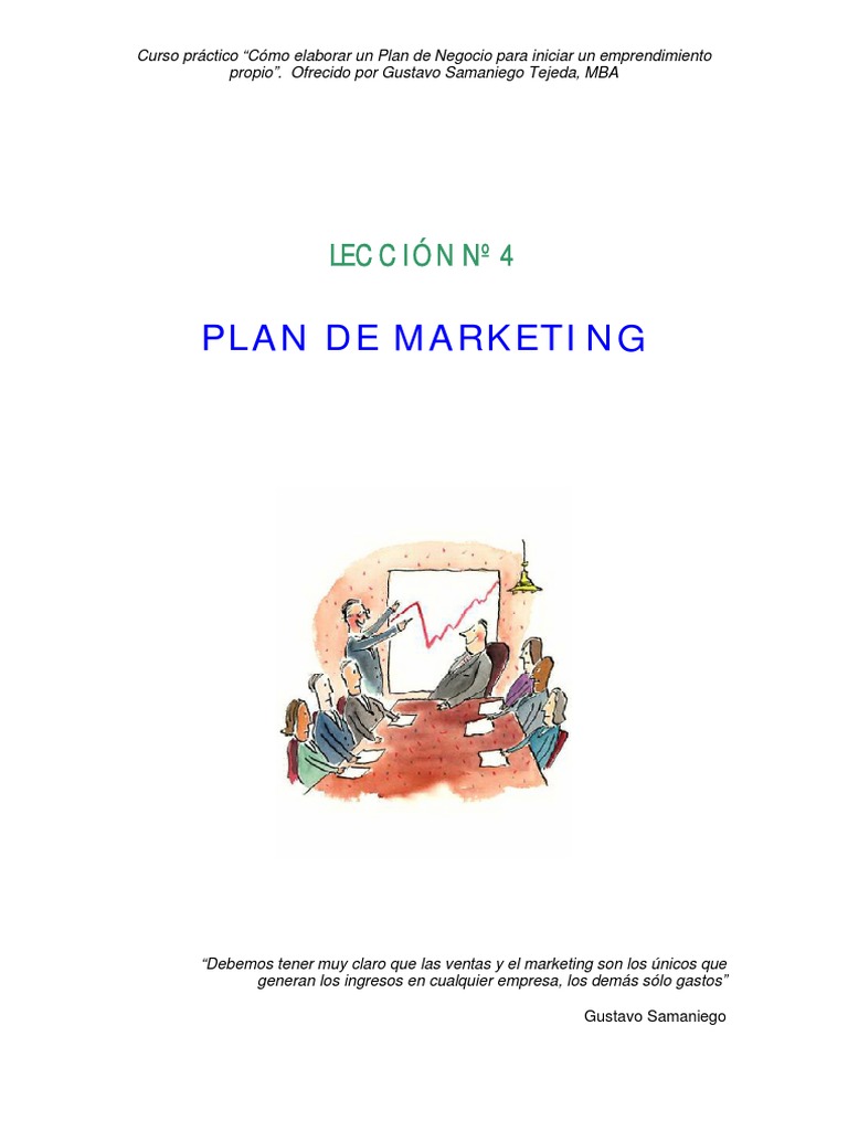 Plan de Marketing para Un Nuevo Negocio | PDF | Producto (Negocio ...