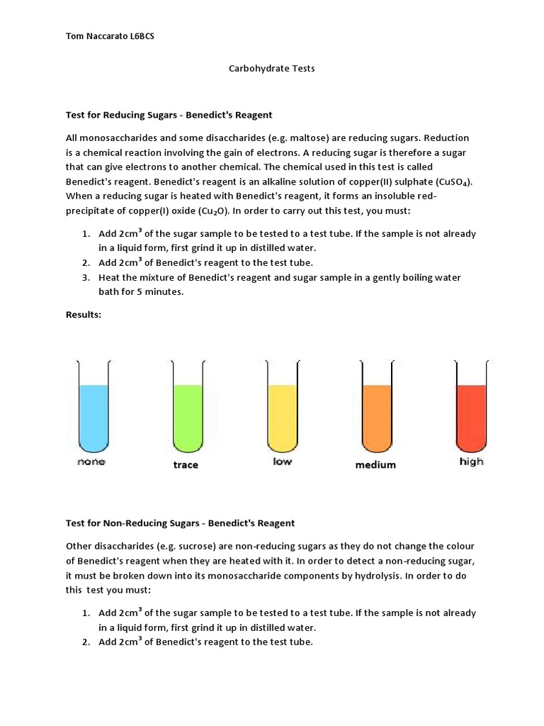 Carbohydrate Tests Carbohydrates Molecules