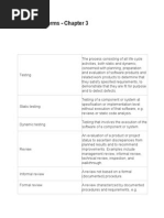 Istqb Key Terms - Chapter 3