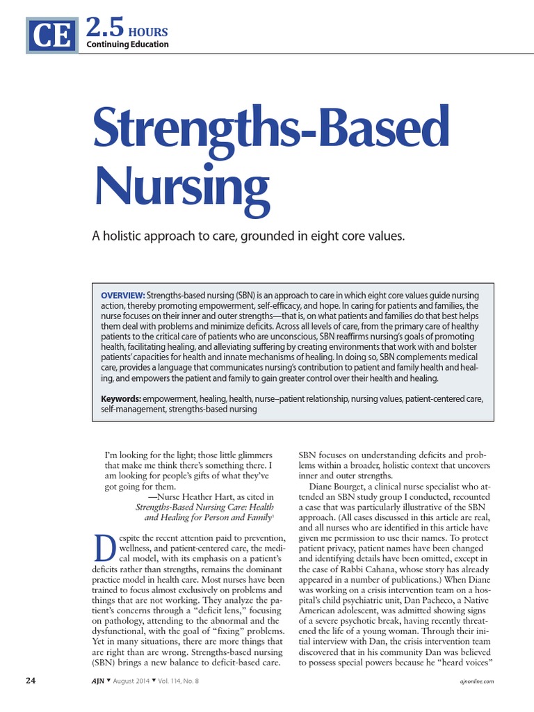 CE Strengths Based Nursing.24 PDF Nursing Patient