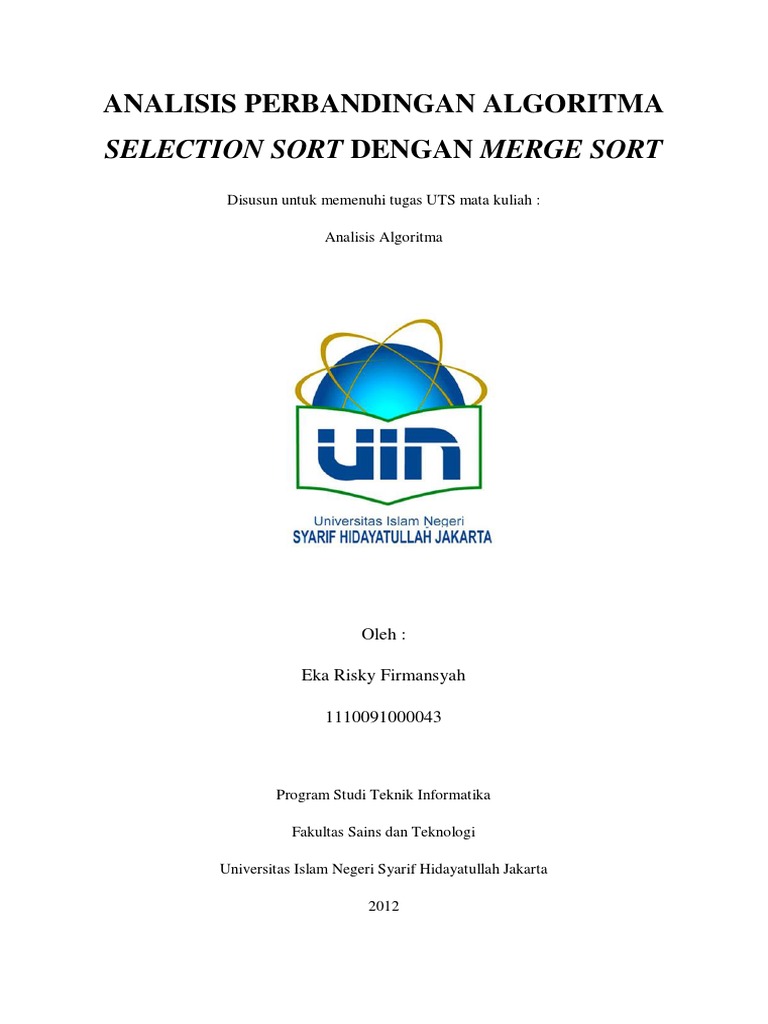 Analisis Perbandingan Algoritma Sorting pada Struktur Data Array