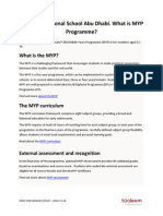 Raha International School Abu Dhabi. What is MYP Programme?