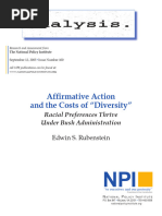 Affirmative Action and the Cost of Diversity