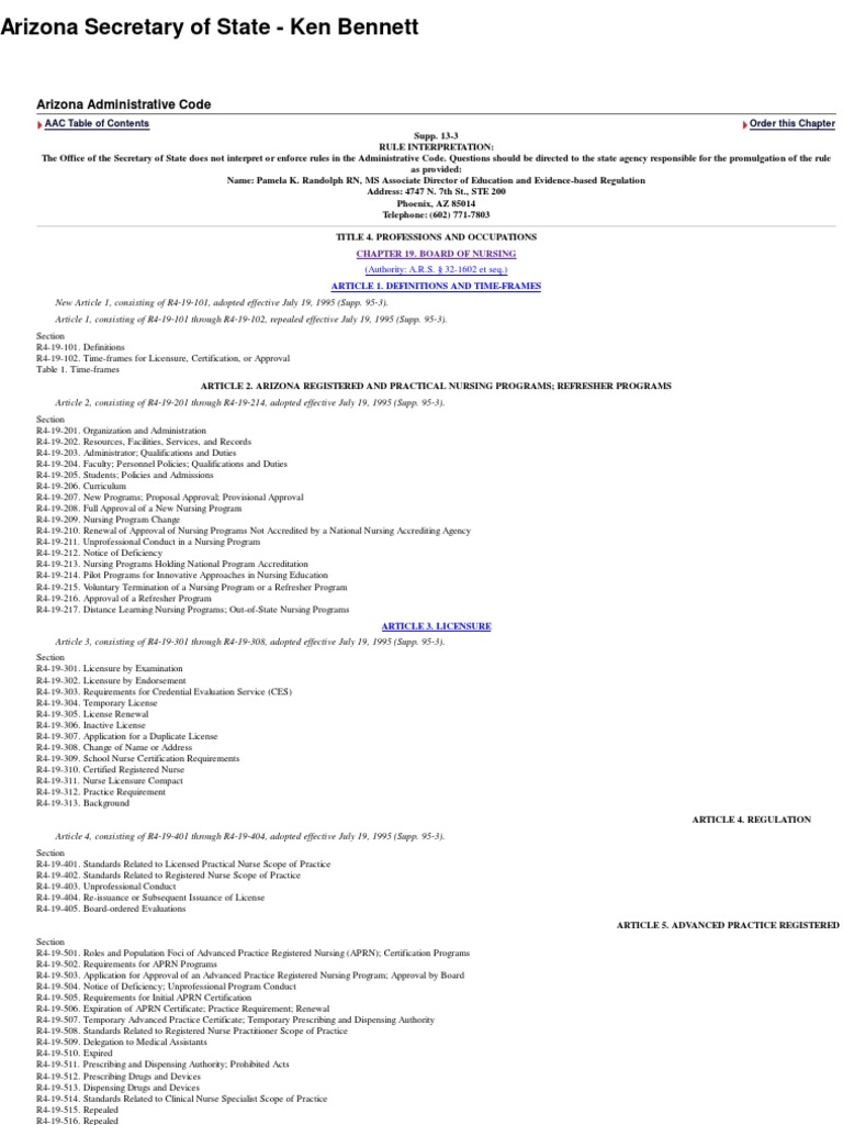 Funeral home compliance with Arizona Administrative Code