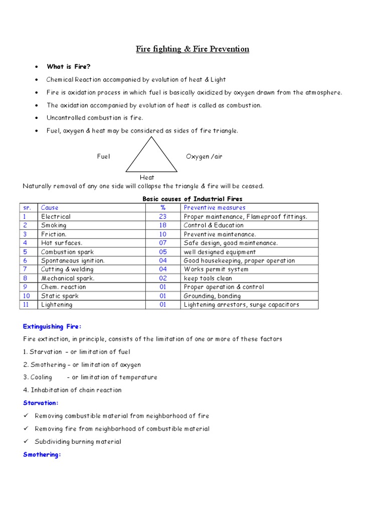 Fire Fighting & Fire Prevention | PDF | Fires | Combustion
