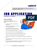 Job Application Job Application: Focus On Talking Focus On Talking