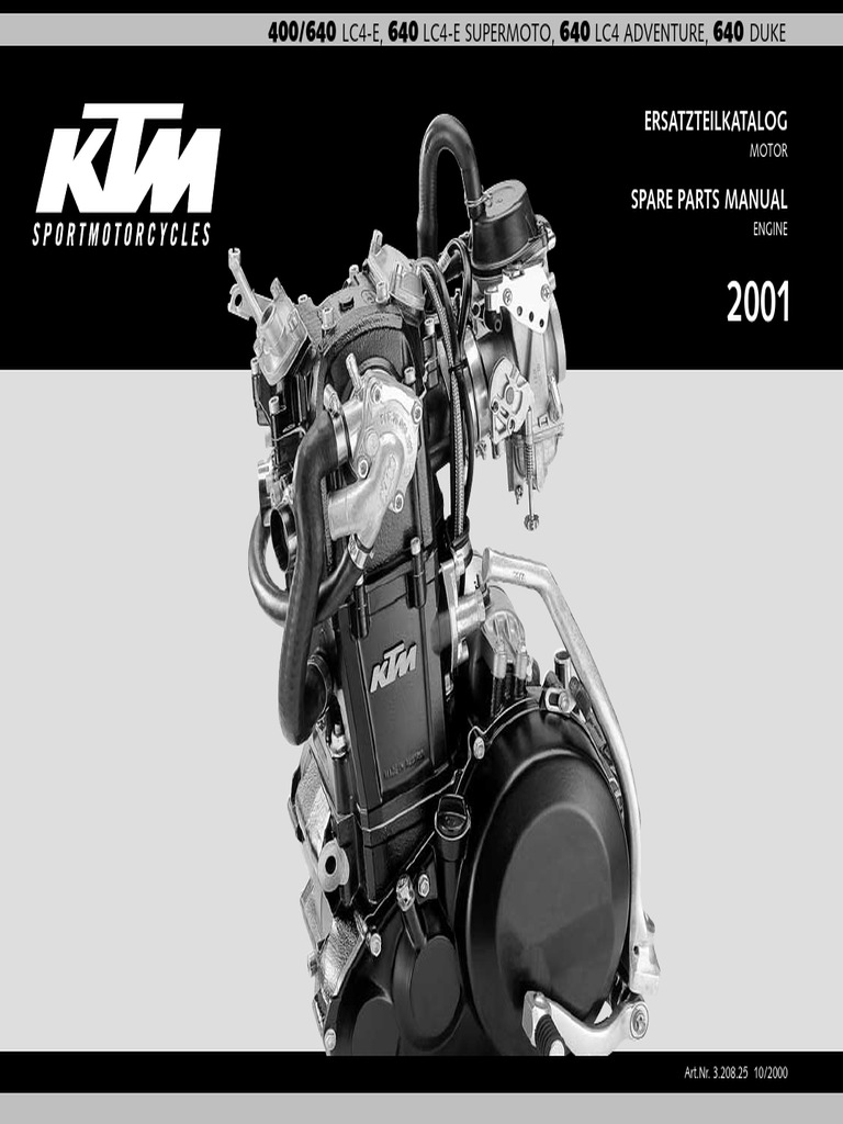 2001 KTM LC4 Engine Parts Catalogue | PDF