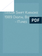 Taylor Swift Karaoke 1989 Digital Booklet - ITunes