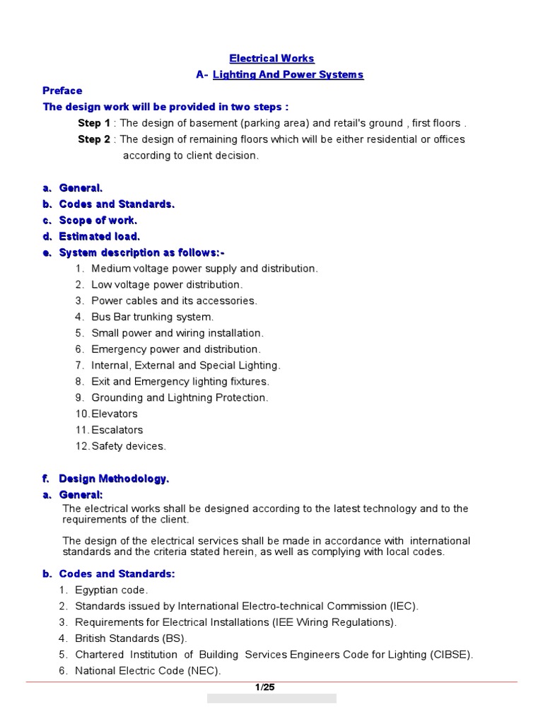 Electrical Design and Installation Overview | PDF | Electrical Wiring ...