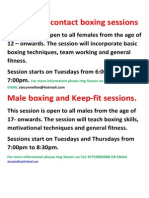 Female Non - Contact Boxing Sessions